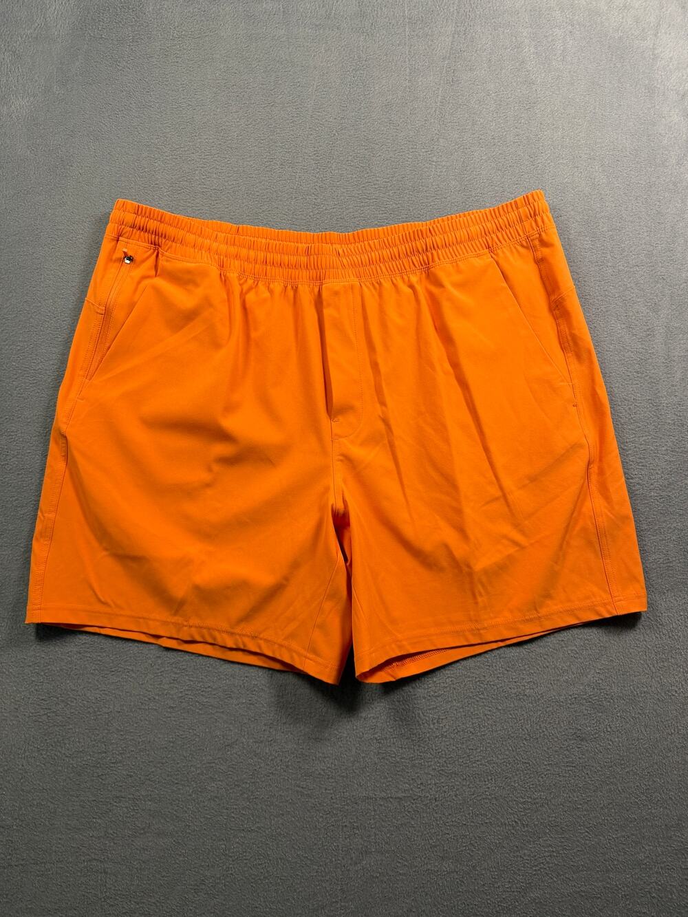 VRST Men's Orange All-In Athletic Training Gym Running Shorts Elastic Waist XXL